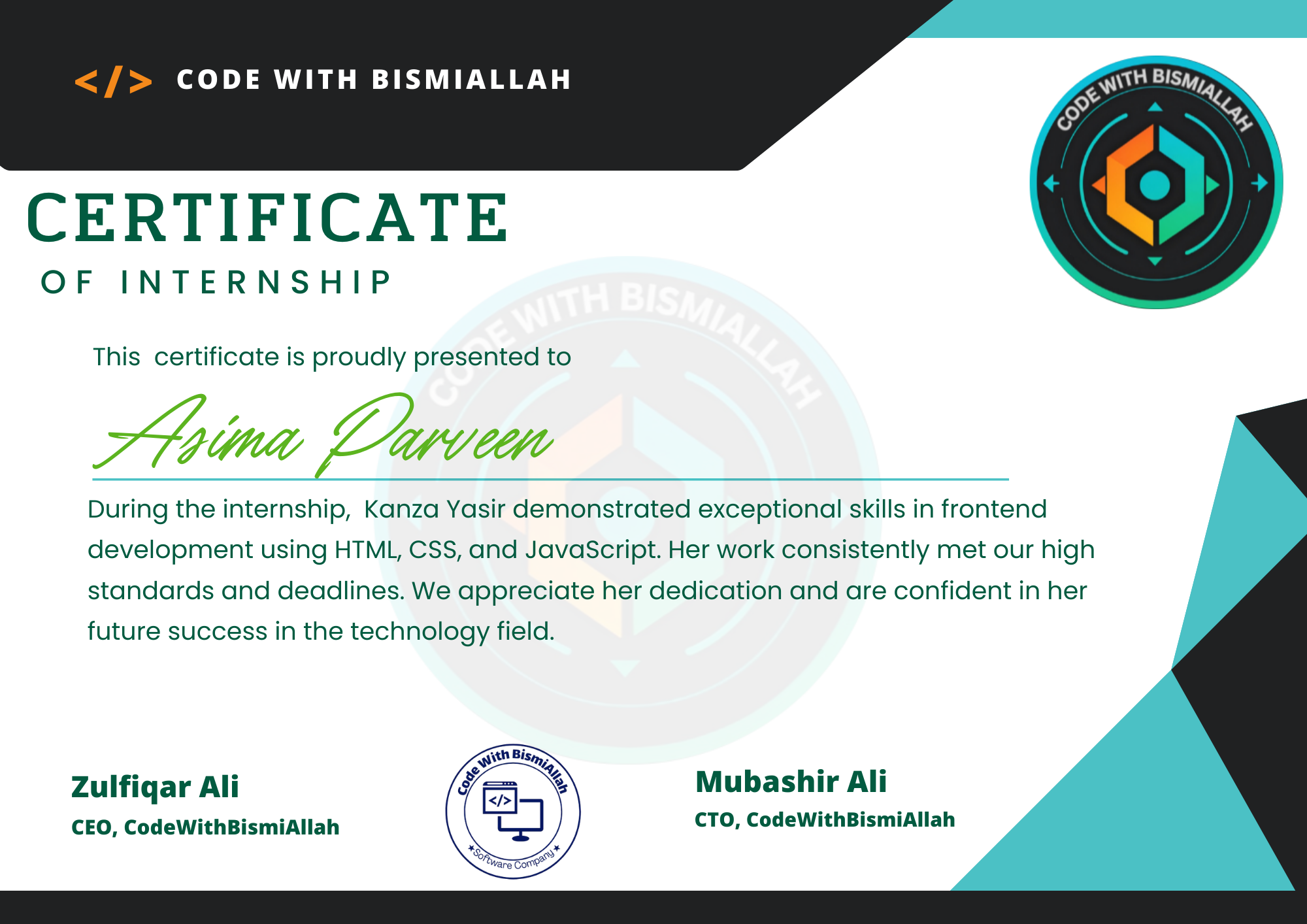 Certificate